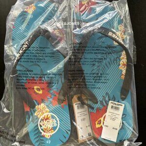 Flip Flops Bundle of 2 (Jack & Jones) Mens Blue & Green size 11/12